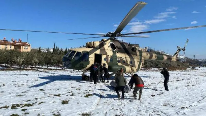Gaziantep'te 532 köye helikopterle yardım malzemesi