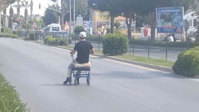 Engelli aracında tehlikeli yolculuk