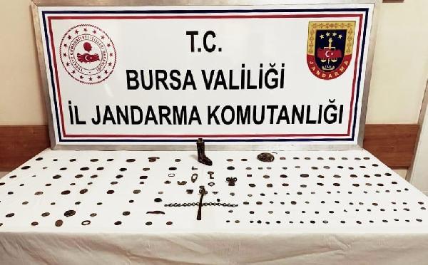 Bursa'da tarihi eser operasyonu; 161 sikke ele geçirildi, 5 gözaltı