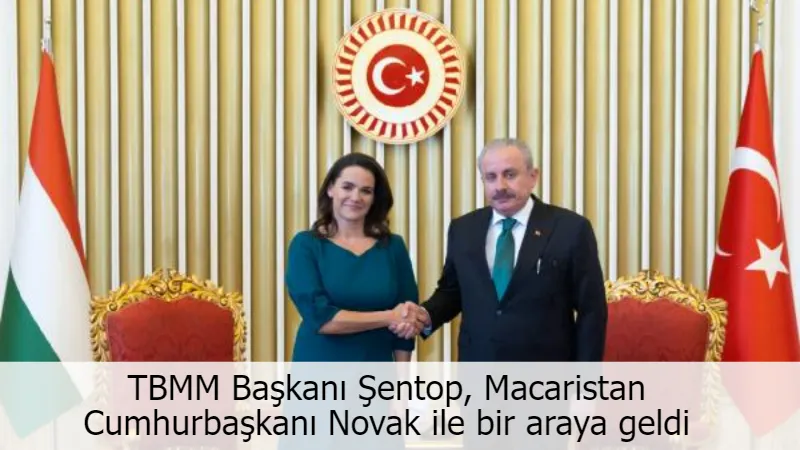 TBMM Başkanı Şentop, Macaristan Cumhurbaşkanı Novak ile bir araya geldi