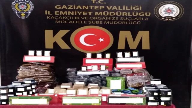 Gaziantep’te 134 kilogram kaçak nargile tütünü ele geçirildi