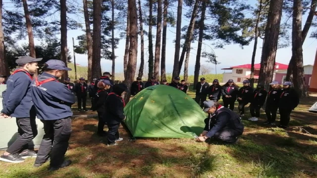 Giresun’da pandeminin ardından ilk izci kampı gerçekleştirildi