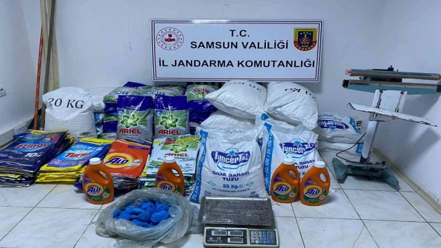 Jandarmadan sahte deterjan imalathanesine baskın