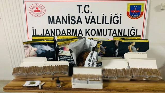 Manisa’da kaçak sigara ve esrar ele geçirildi