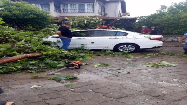 Manisa’da sağanak ve fırtına günlük yaşamı olumsuz etkiledi