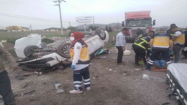 Nevşehir’de otomobil takla attı: 3 yaralı