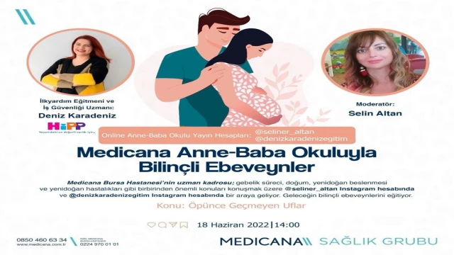 Online gebe okulunun konuğu ilkyardım eğitmeni Deniz Karadeniz