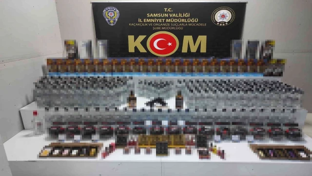 Samsun’da kaçak içki ve cinsel içerkli ürün ele geçirildi