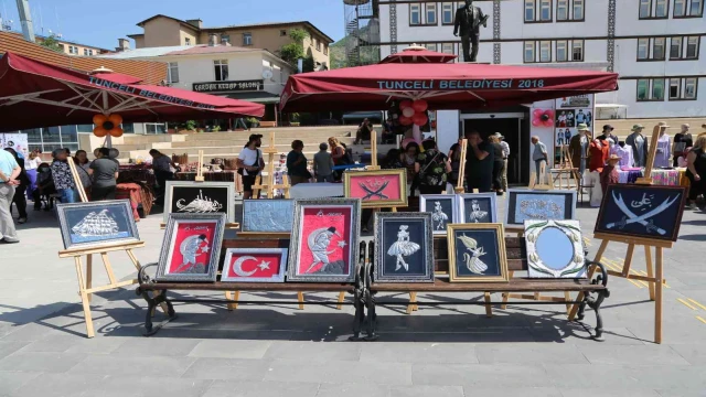 Tunceli’de HEM’deki kursiyerler tarafından yapılan binlerce ürün sergilendi