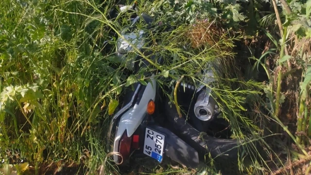 Turgutlu’da devrilen motosikletin sürücüsü ağır yaralandı