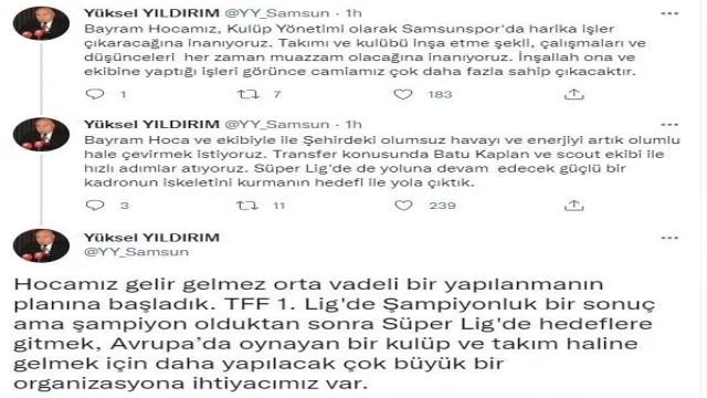 Yüksel Yıldırım: “Transferler şampiyon olmak için”