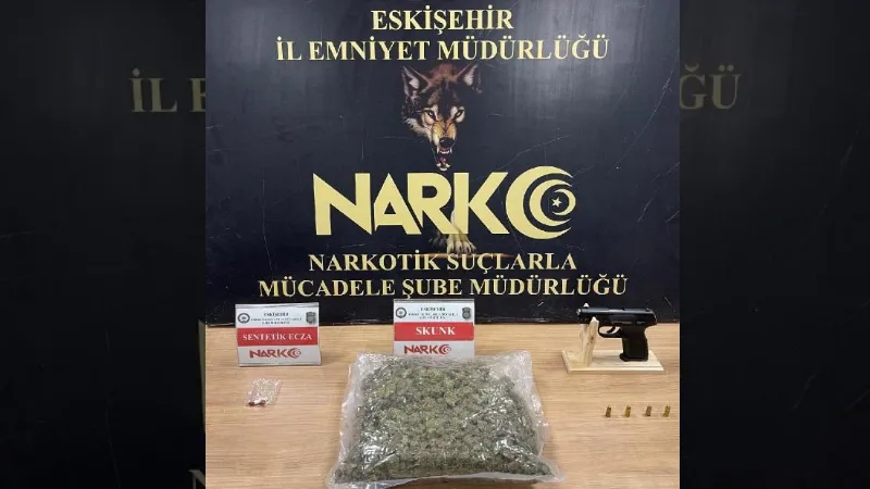 Eskişehir’de 1 kilo skunk ele geçirildi