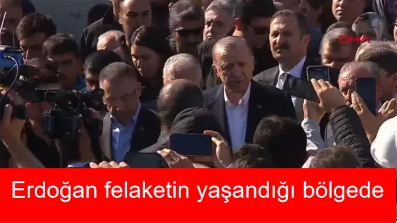 Cumhurbaşkanı Erdoğan, maden faciasının yaşandığı bölgede