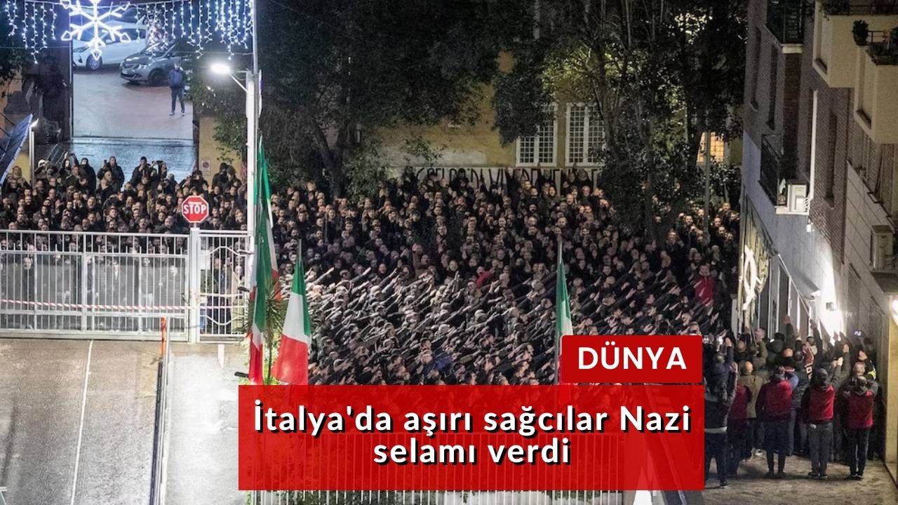 İtalya'da aşırı sağcılar Nazi selamı verdi