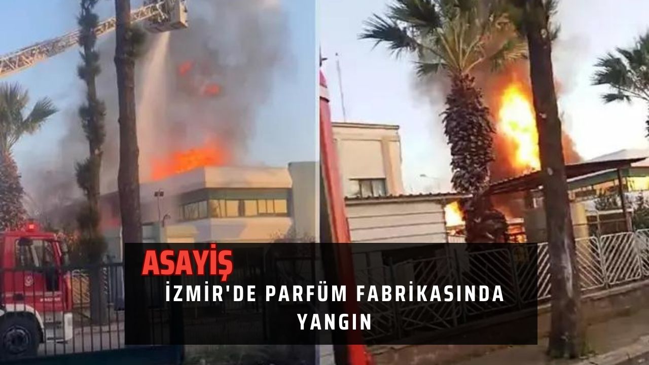 İzmir'de parfüm fabrikasında yangın