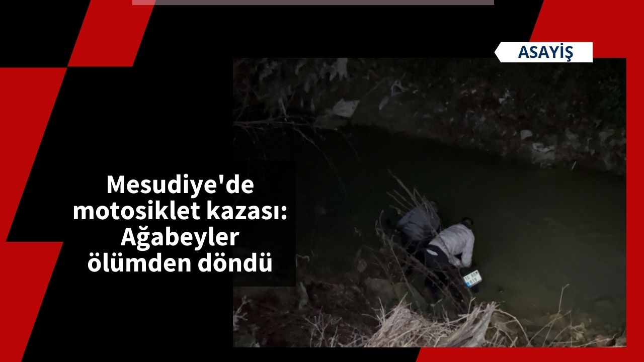 Mesudiye'de motosiklet kazası: Ağabeyler ölümden döndü